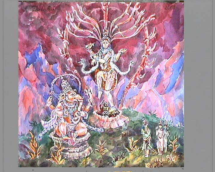 The great god Shiva lived on mount.